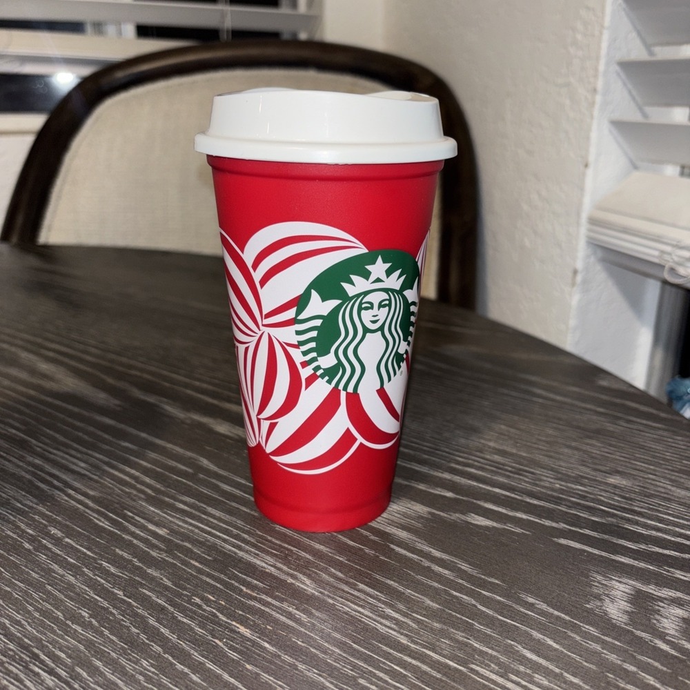 Starbucks 2024 Holiday Red Cup Day 16oz Reusable Hot Coffee Tumbler Christmas